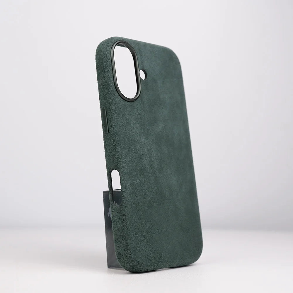 Italian Alcantara Material Leather Phone Case With Strong Magnetic Suitable for iPhone 18 17 16 Pro Max