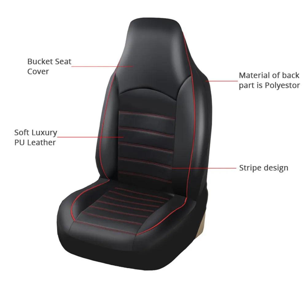 Auto Interior Car Seat Protector 2PCS Front Fashion Style High Back Bucket for toyota Car Seat Cover