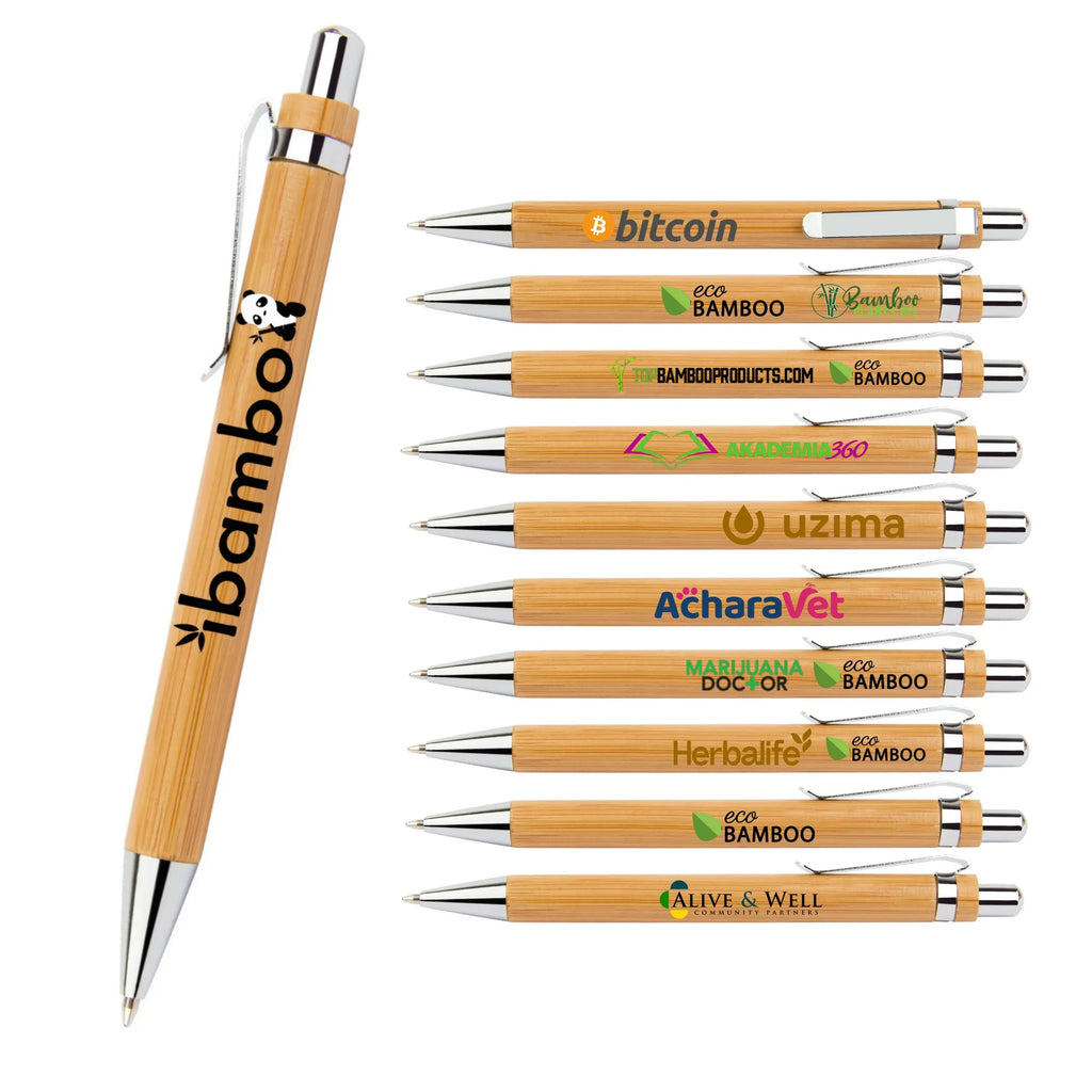 IDO-EMO High Quality Custom logo Promotional Gift Eco Pen Low Price Promotion Bamboo Wood Ballpoint Pens