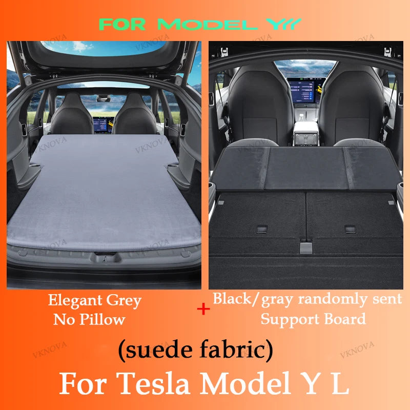 For Tesla Model YL Launch2026 Inflatable Air Mattress Outdoor Camping Inflatable Special Suede Fabric Car Travel Bed Accessories