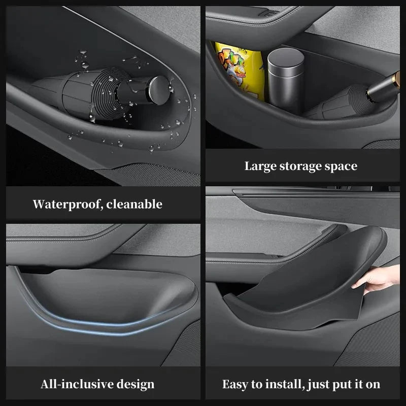 For Tesla Model Y Juniper 2025 Launch YL 2026 Door Side Storage Box Front Rear All-Inclusive Organizer Modification Accessories