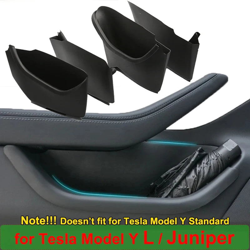 For Tesla Model Y Juniper 2025 Launch YL 2026 Door Side Storage Box Front Rear All-Inclusive Organizer Modification Accessories