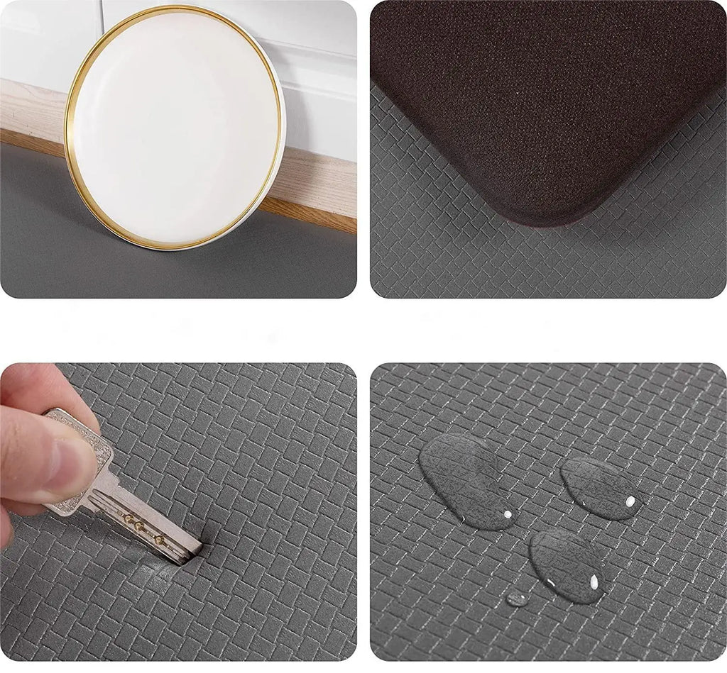 Anti-Fatigue Standing Mat, Kitchen Mat with PVC Waterproofing, Non-Slip Kitchen Rug
