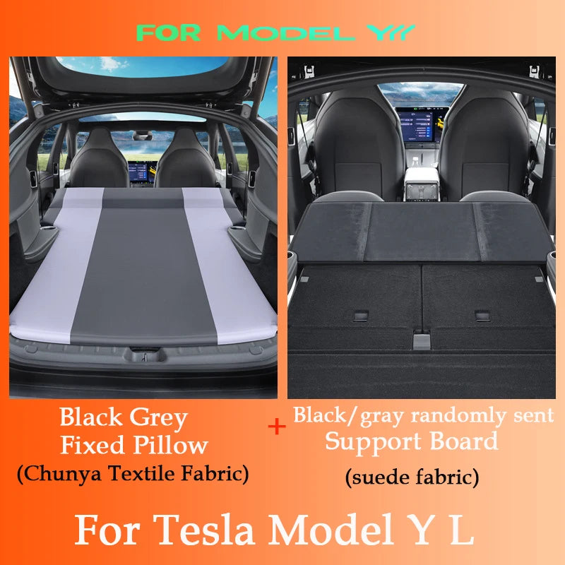 For Tesla Model YL Launch2026 Inflatable Air Mattress Outdoor Camping Inflatable Special Suede Fabric Car Travel Bed Accessories