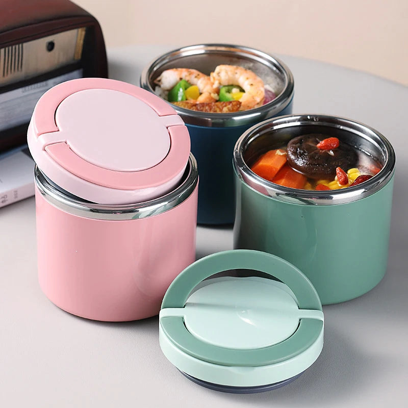Soup Thermos Food Jar Insulated Lunch Container Bento Box for Cold and Hot Food Flask Stainless Steel Lunch Box With Handle