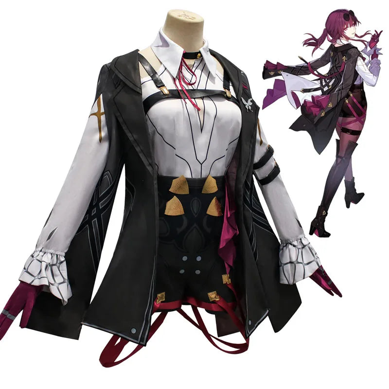 Honkai Star Rail Cosplay Costume Honkai Kafka Cosplay Costume Helloween Party Suit with Wig Kafka Outfit Uniform