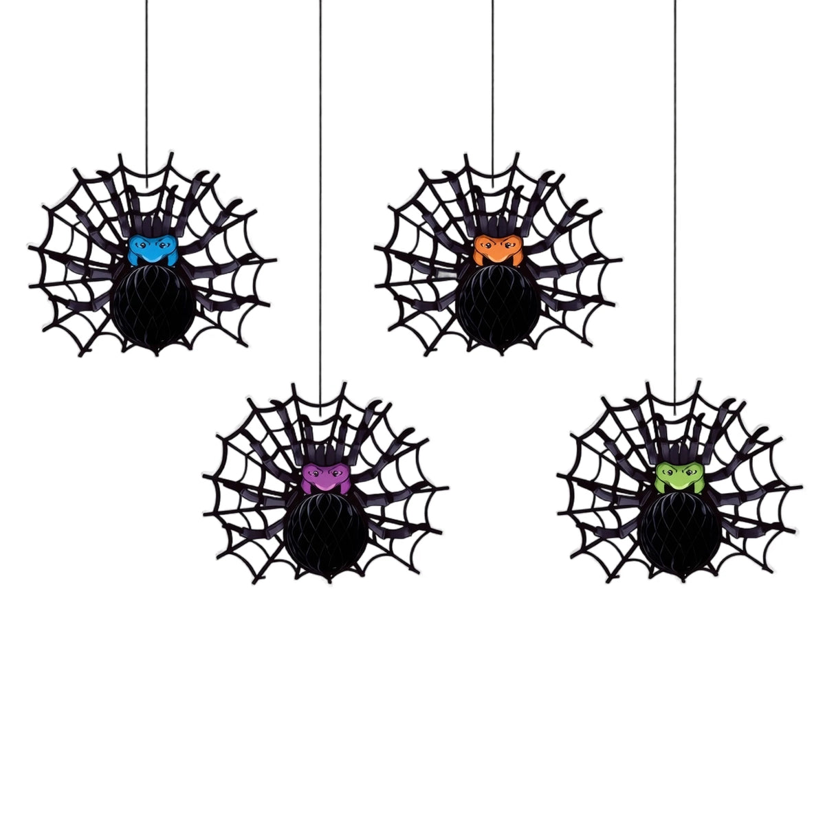 Halloween Bat Spider Honeycomb Hanging Ornament for Party Ceiling Helloween Home String Flags and Garland Decor